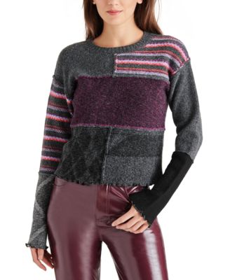 Steve Madden - Women's Rikki Patchwork Sweater