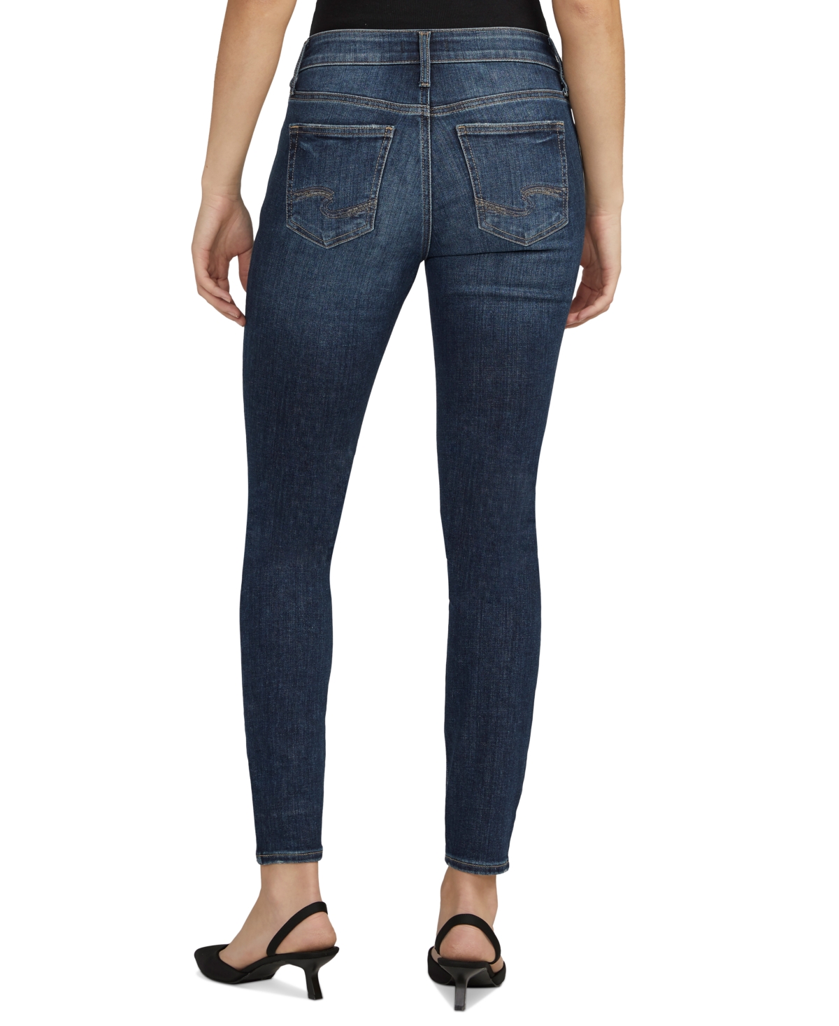 Shop Silver Jeans Co. Women's Elyse Comfort-fit Skinny-leg Denim Jeans In Indigo