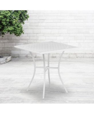 Commercial Grade 28" Square Colorful Metal Garden Patio Table