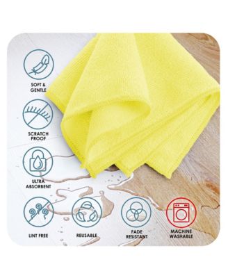 Super Soft Multipurpose Microfiber Washcloth Towels - 12 Pack