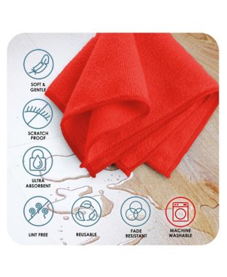 Super Soft Multipurpose Microfiber Washcloth Towels - 12 Pack
