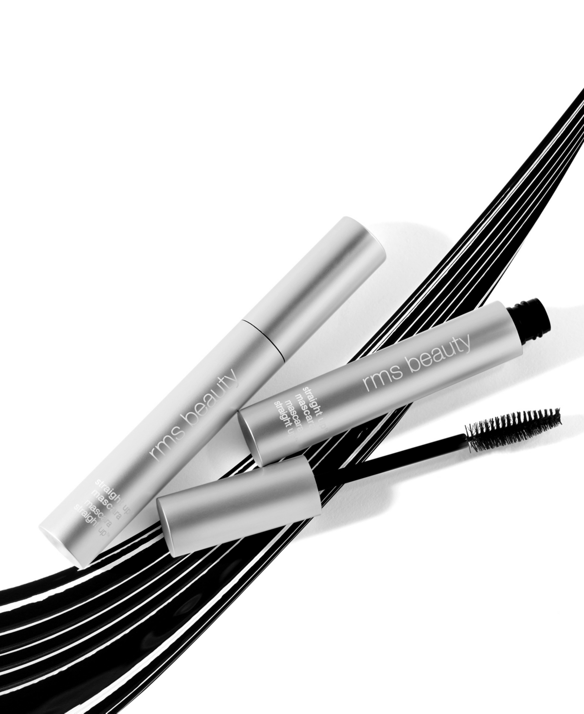 Rms Beauty Straight Up Volumizing Peptide Mascara, Travel Size In Hd Black