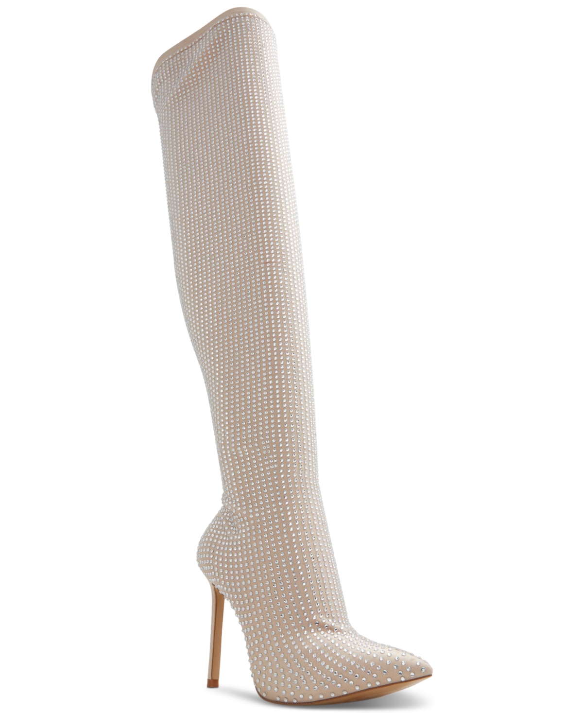 Shop Aldo Nassia Over-the-knee Pull-on Dress Boots In Bone