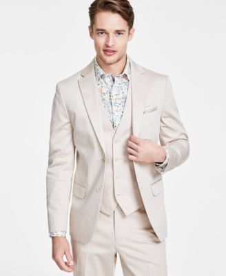 Men's Slim-Fit Solid Suit Jacket, Vest & Pant, Created for Macy's