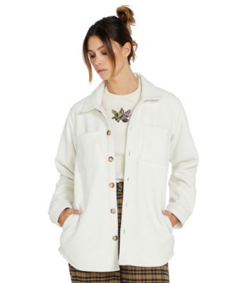 Volcom - Juniors' Dede Button-Front Shirt Jacket