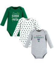 Hudson Baby 3-Pack Cotton Bodysuits, Cutest Clover