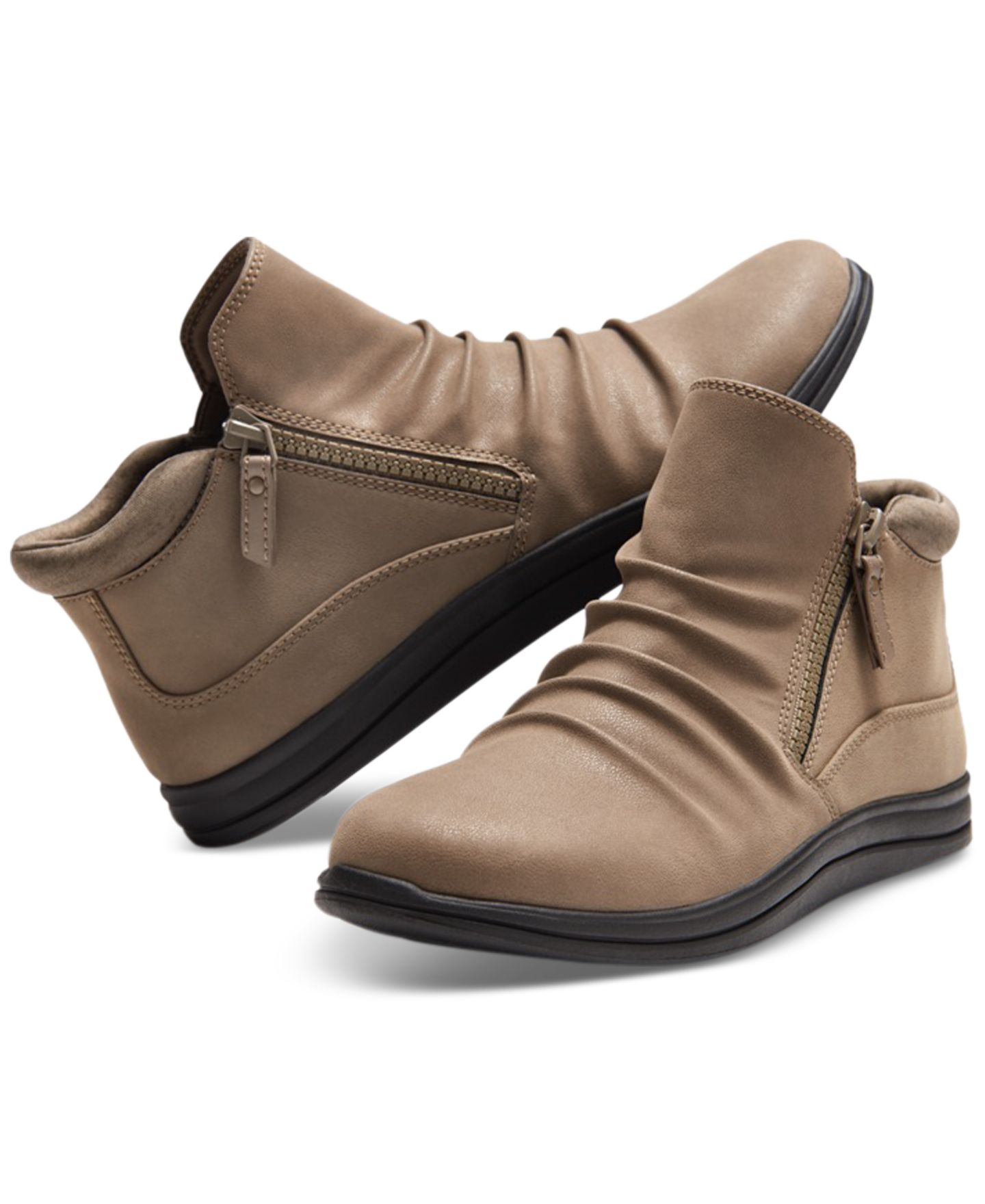 Женские ботинки Clarks Breeze Range Ruched Ankle Booties, цвет: Чёрный — фото 7