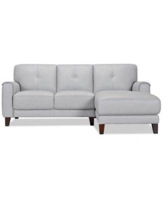 CLOSEOUT! Ashlinn 86" 2-Pc. Pastel Leather Sectional, Created for Macy's