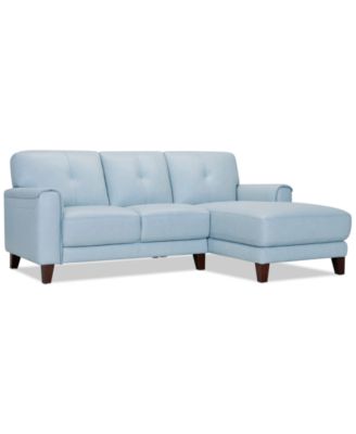 CLOSEOUT! Ashlinn 86" 2-Pc. Pastel Leather Sectional, Created for Macy's