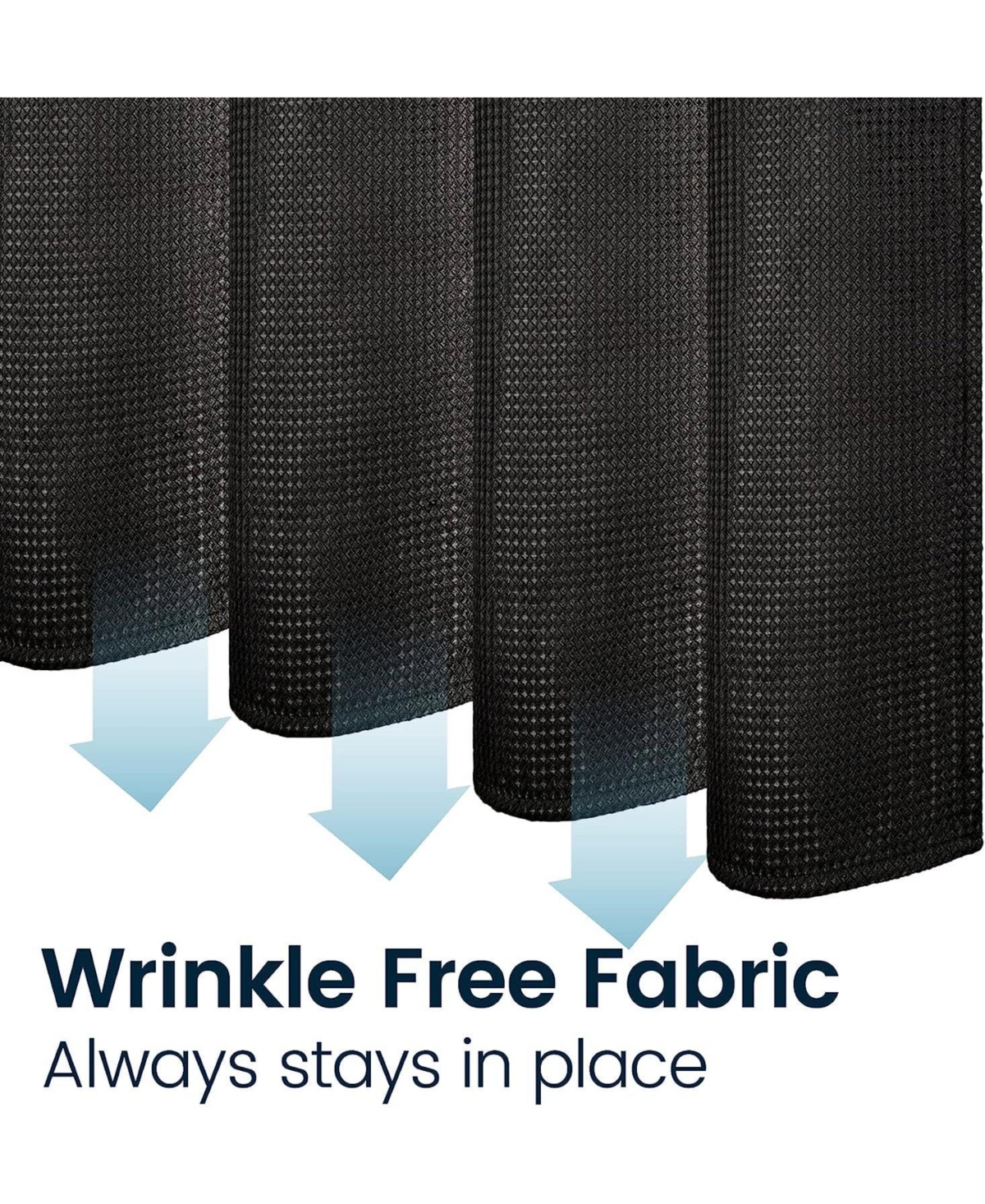 72" W x H Waffle Weave Fabric Shower Curtain