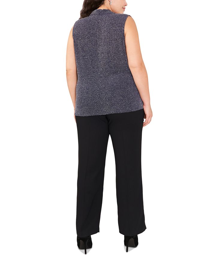 MSK Plus Size Crossover Sleeveless Surplice Top Macy's