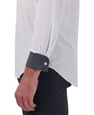 Men's Slim-Fit Geo-Print Shirt