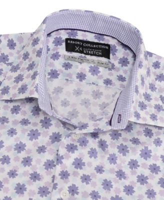 Men's Slim-Fit Floral-Print Shirt
