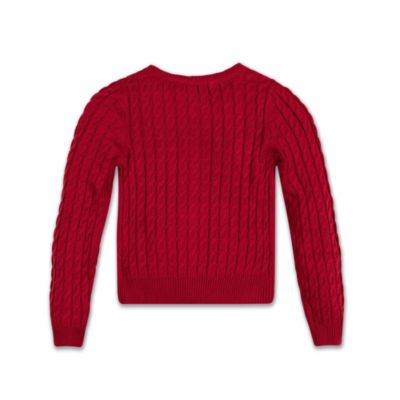 Baby Girls Long Sleeve Classic Cable Cardigan Sweater