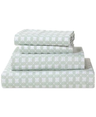 Microfiber Easy Care Printed 4-Pc. Sheet Set, California King