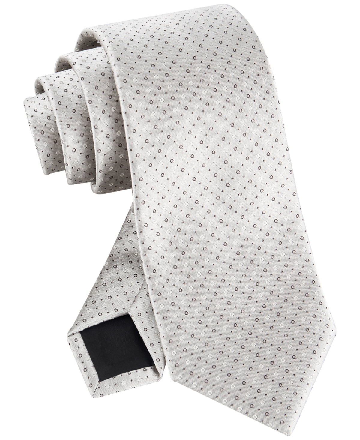 Calvin Klein Men's Ashton Micro-dot Tie In Silver