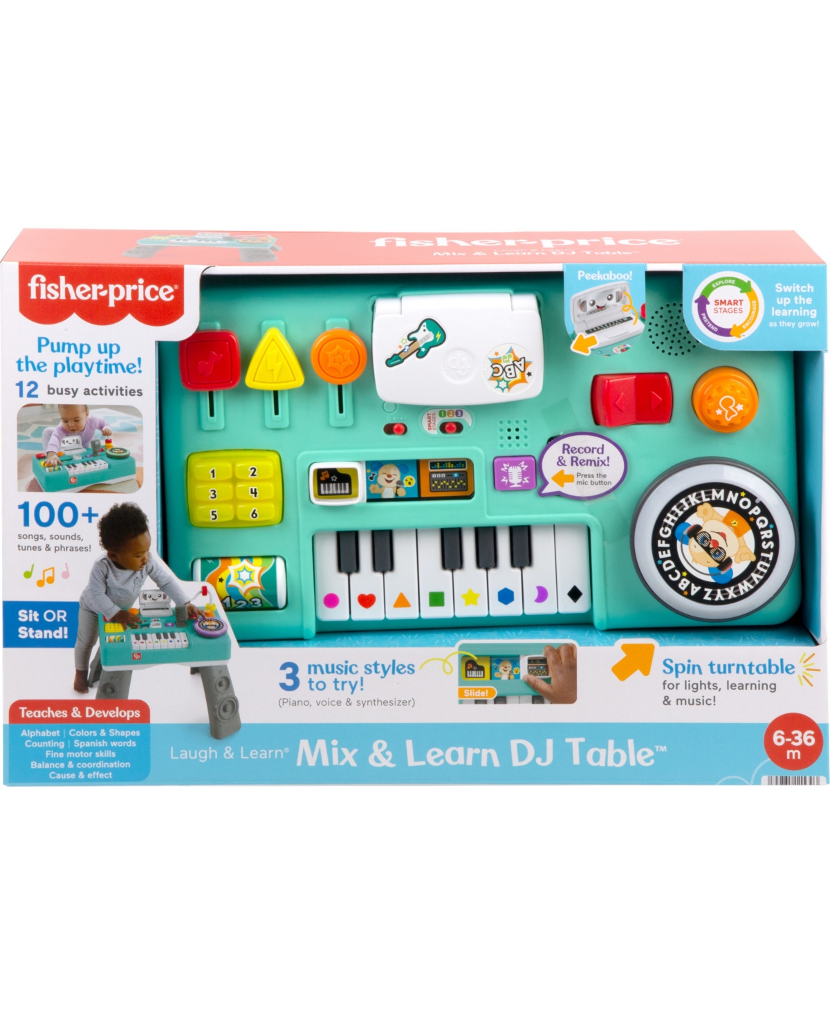 Shop Fisher Price Fisher-price Laugh & Learn Mix & Learn Dj Table In Multi-color