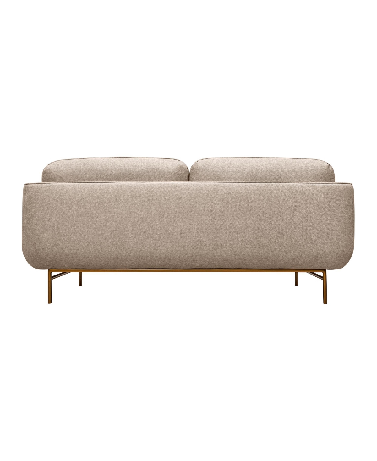 Armen Living Lilou Polyester, Nylon with Metal Legs Sofa - Antique Brass