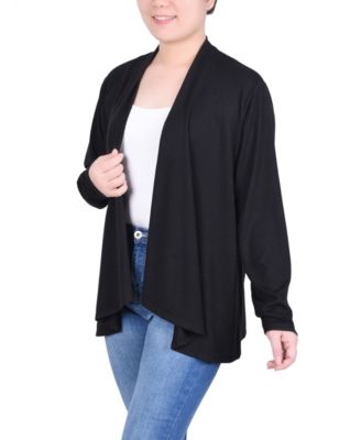 Petite Long Sleeve Swing Cardigan Sweater