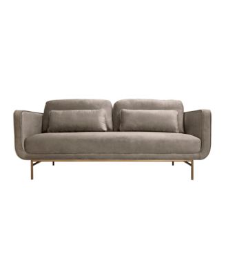 Lilou 77" Velvet with Metal Legs Sofa