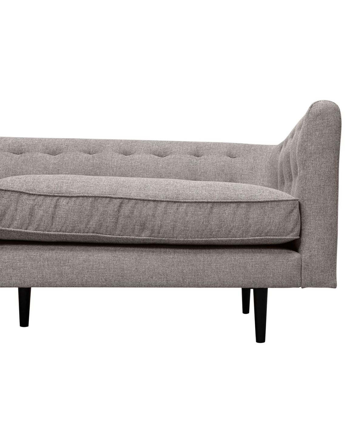 Shop Armen Living Annabelle 80" Polyester, Nylon With Wood Legs Sofa In Gray,black