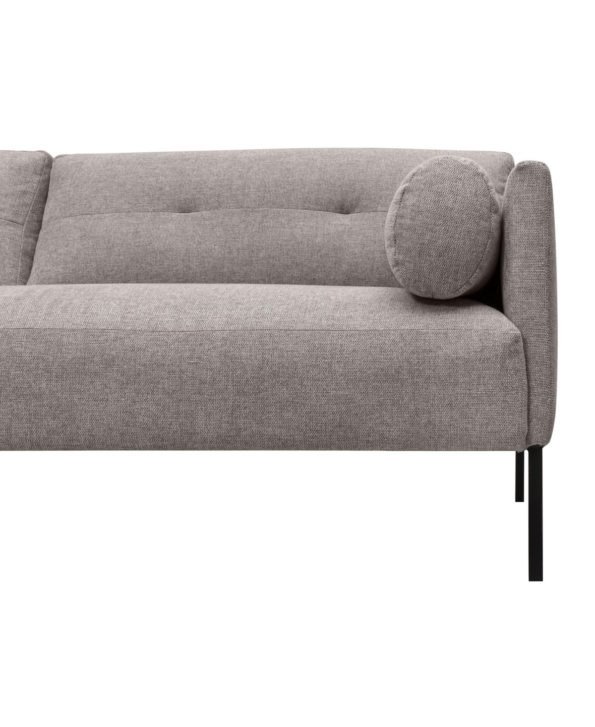 Armen Living Michalina 84" Polyester With Metal Legs Sofa In Gray,black