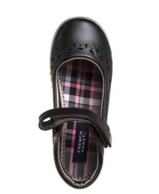 Little Girls School Hook and Loop Closure Shoes