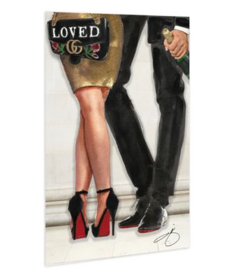 "Loved" Frameless Free Floating Tempered Glass Panel Graphic Wall Art, 48" x 32" x 0.2"