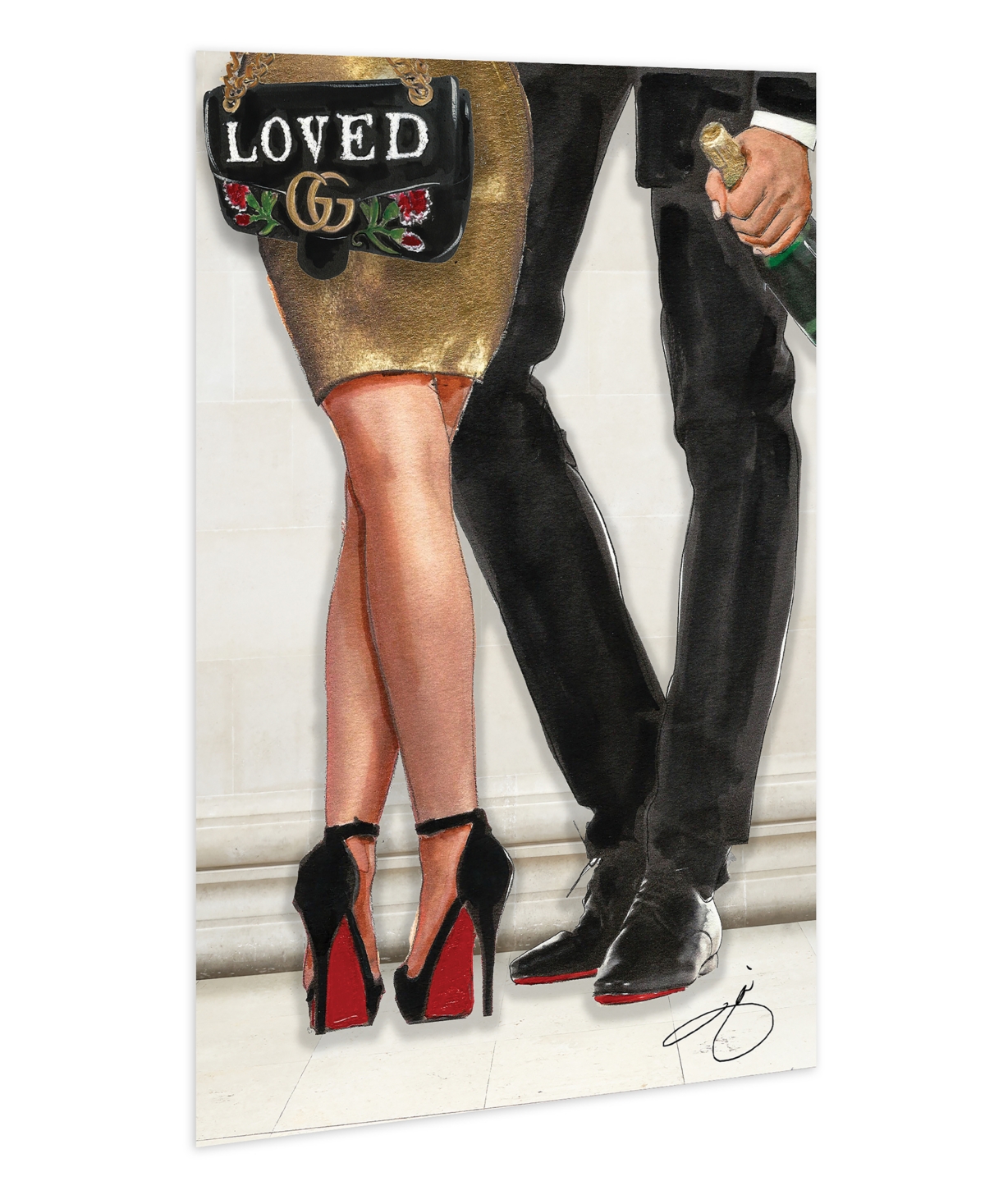 Empire Art Direct "loved" Frameless Free Floating Tempered Glass Panel Graphic Wall Art, 48" X 32" X 0.2" In Multi-color