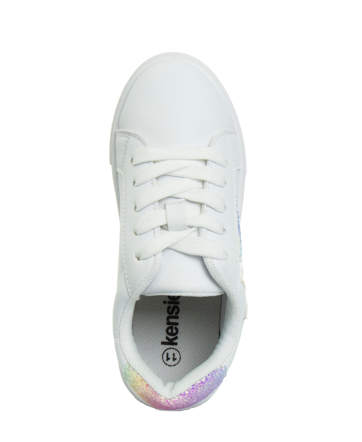 Kensie Girl Little Girls Lace Up Glittery Casual Sneakers