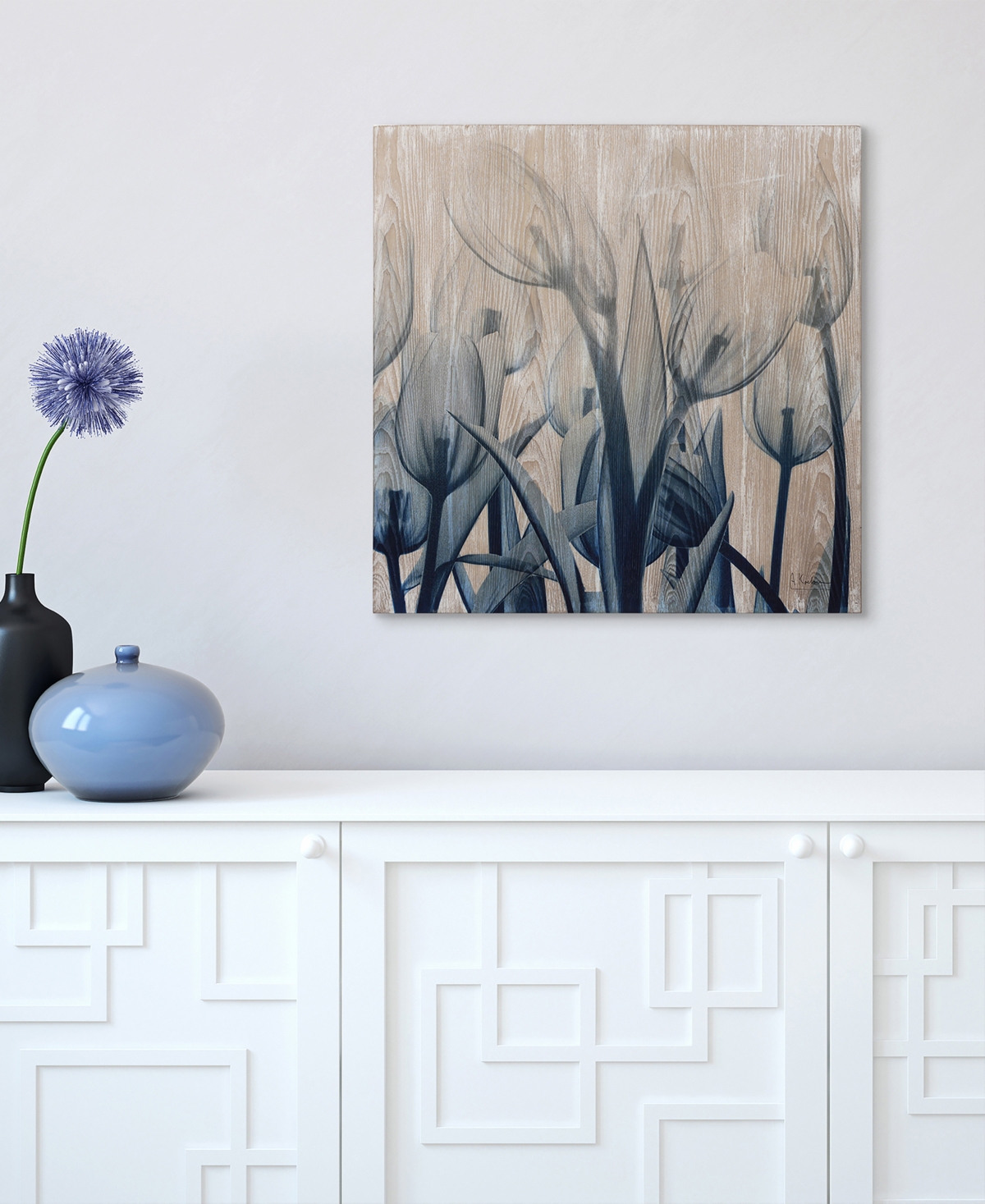 Shop Empire Art Direct Spring Bloom B Fine Radiographic Photography Hi Definition Giclee Printed Directly On Hand Finished  In Blue