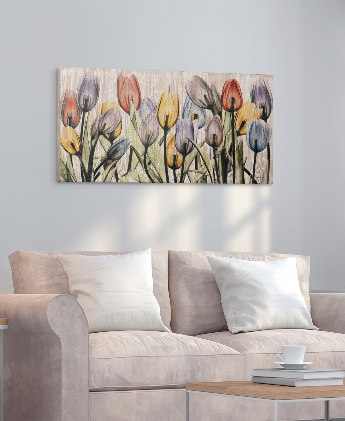 Shop Empire Art Direct "tulipscape" Fine Radiographic Photography Giclee Printed Directly On Hand Finished Ash Wood Wall Ar In Multi-color