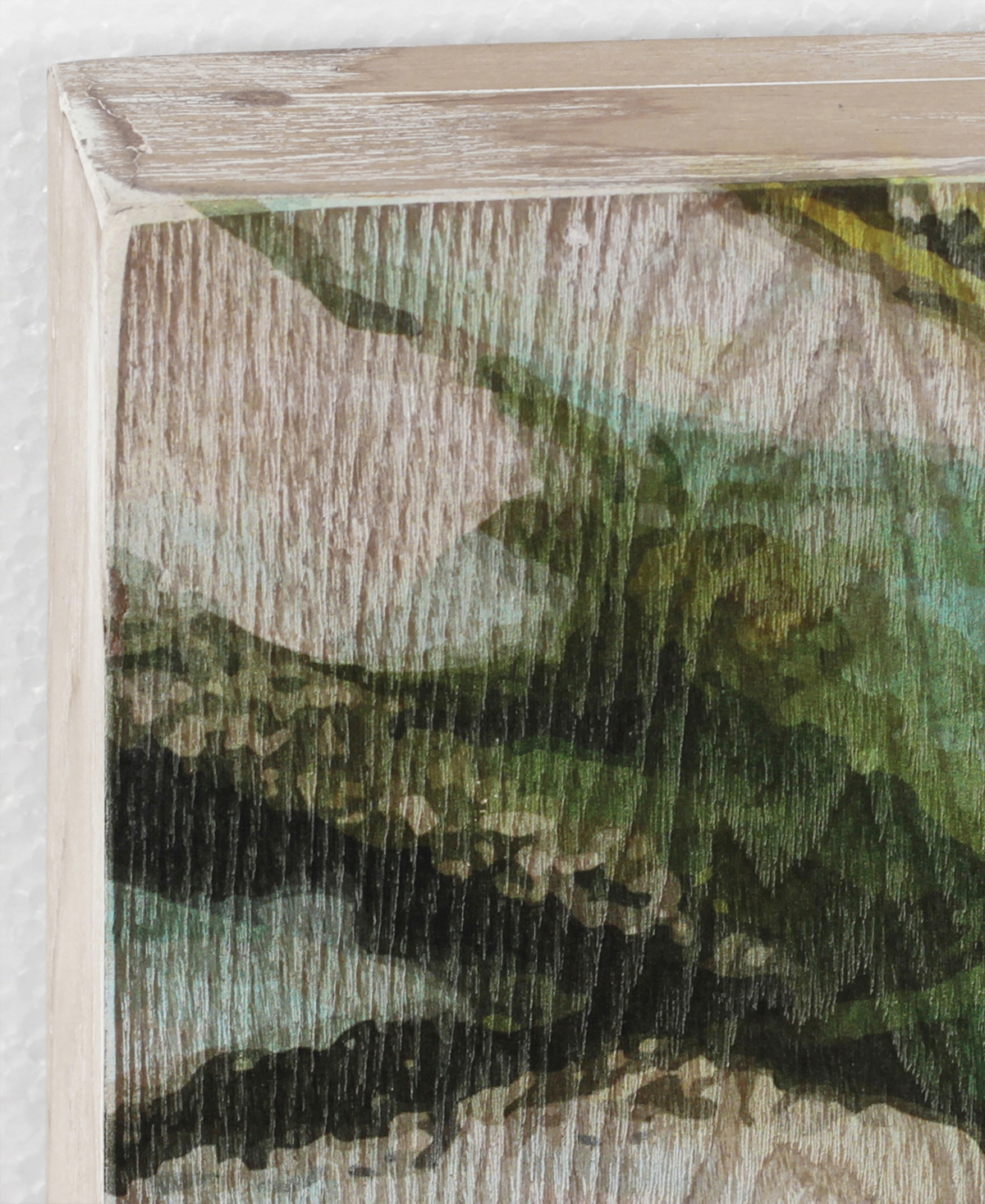 EMPIRE ART DIRECT "PALM TREE WHIMSY I" FINE GICLEE PRINTED DIRECTLY ON HAND FINISHED ASH WOOD WALL ART, 48" X 24" X 1. 