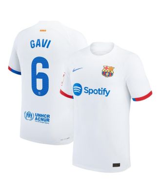 Nike FC Barcelona ユニフォーム ホワイト　Gavi　#6 Men's Nike Gavi White Barcelona 2023/24 Away Match Authentic