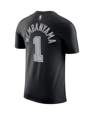 Men's Victor Wembanyama Black San Antonio Spurs Statement Edition Name and Number T-shirt