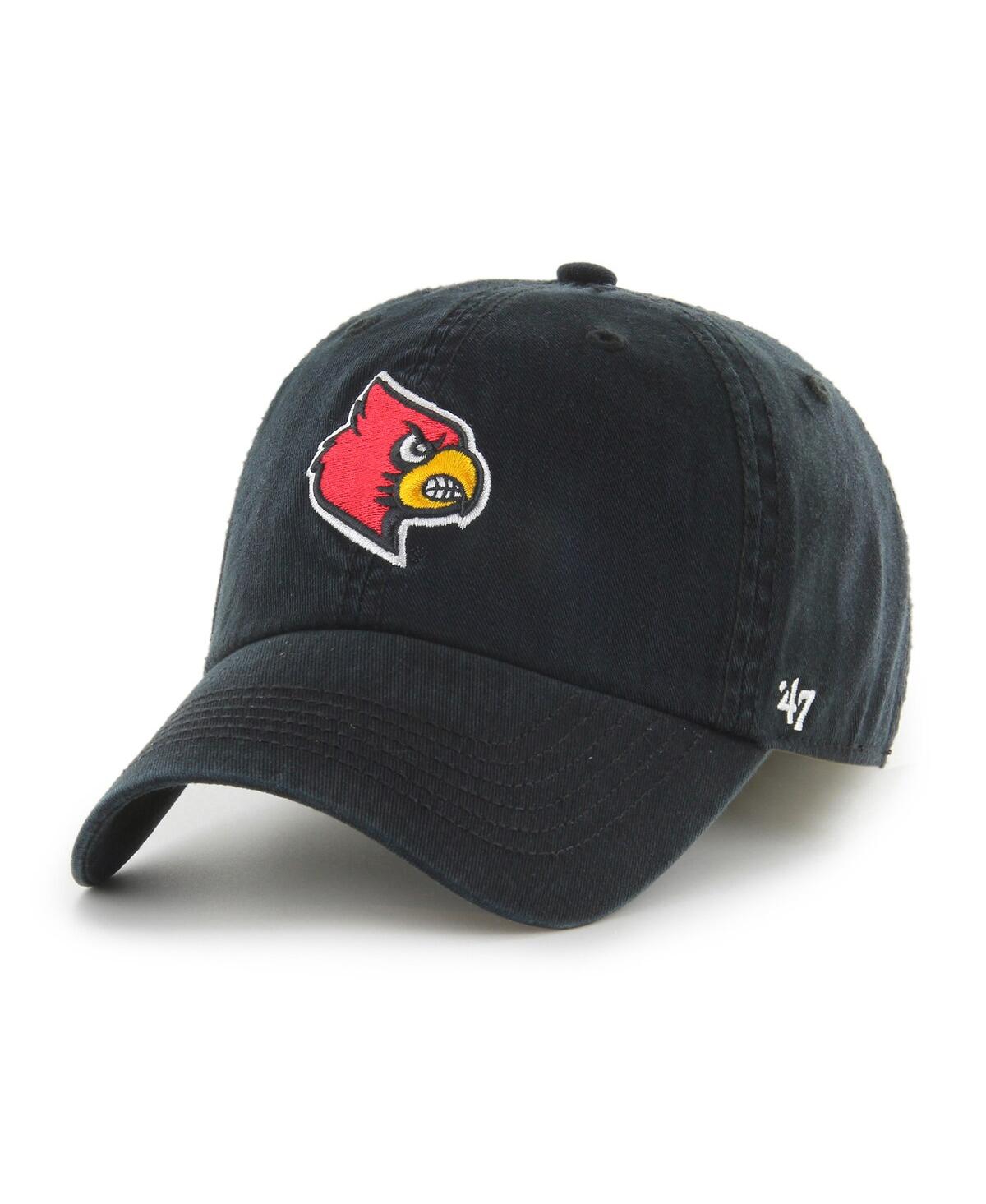 Men's '47 Black Louisville Cardinals Franchise Fitted Hat Size: Medium