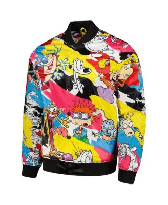 Men's Nickelodeon&nbsp;Retro Graphic Satin Full-Snap Jacket