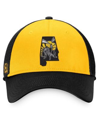 Men's Black, Gold Alabama State Hornets Origins Trucker Adjustable Hat