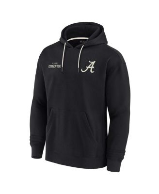 Men's and Women's Black Alabama Crimson Tide Super Soft Fleece Pullover Hoodie
