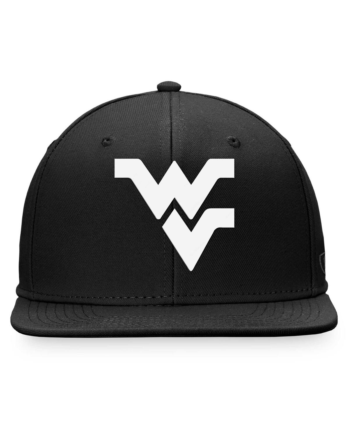 Shop Top Of The World Men's  Black West Virginia Mountaineers Dusk Flex Hat