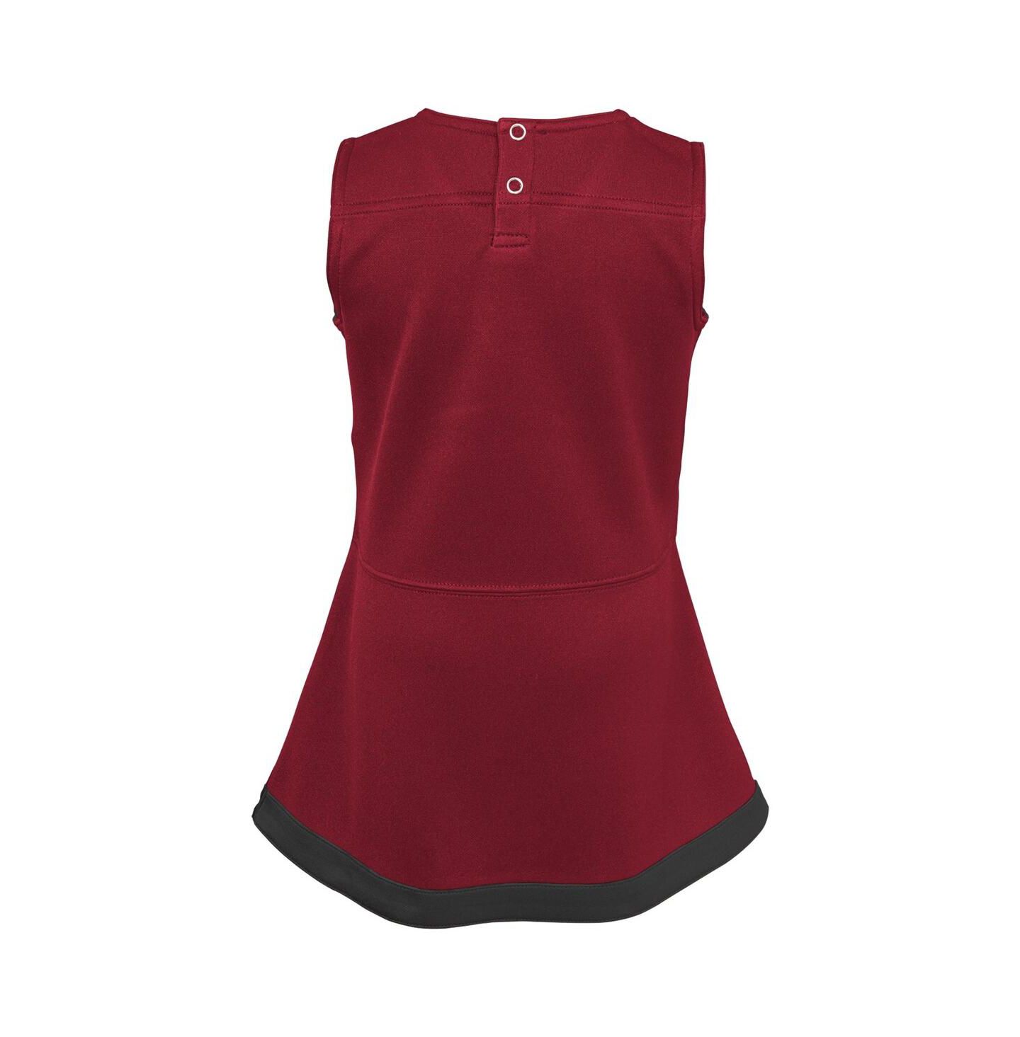 Комплекты Outerstuff Garnet, Black South Carolina Gamecocks Two-Piece Cheer Captain Jumper Dress and Bloomers Set для девочек — фото 3