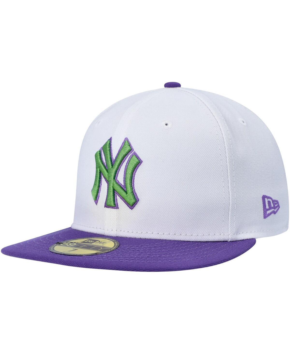 Men's New EraNew York Yankees Side Patch 59FIFTY Fitted Hat - White