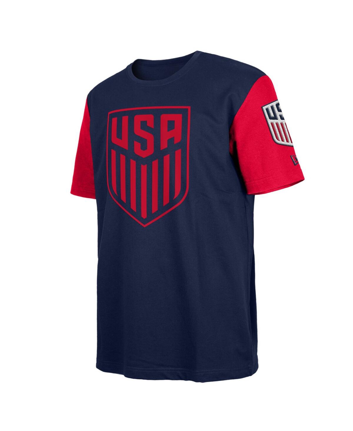 NEW ERA MEN'S 5TH & OCEAN BY NEW ERA NAVY USMNT ATHLEISURE HEAVY JERSEY T-SHIRT 