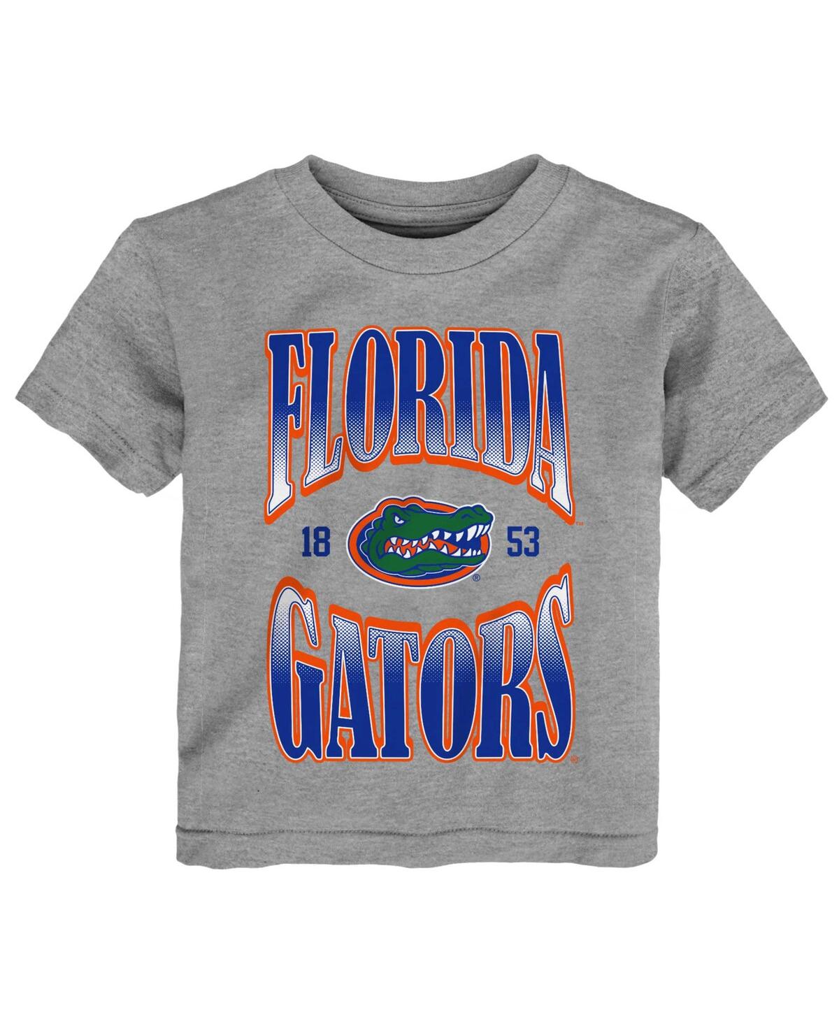 Outerstuff Babies' Toddler Boys And Girls Heather Gray Florida Gators Top Class T-shirt