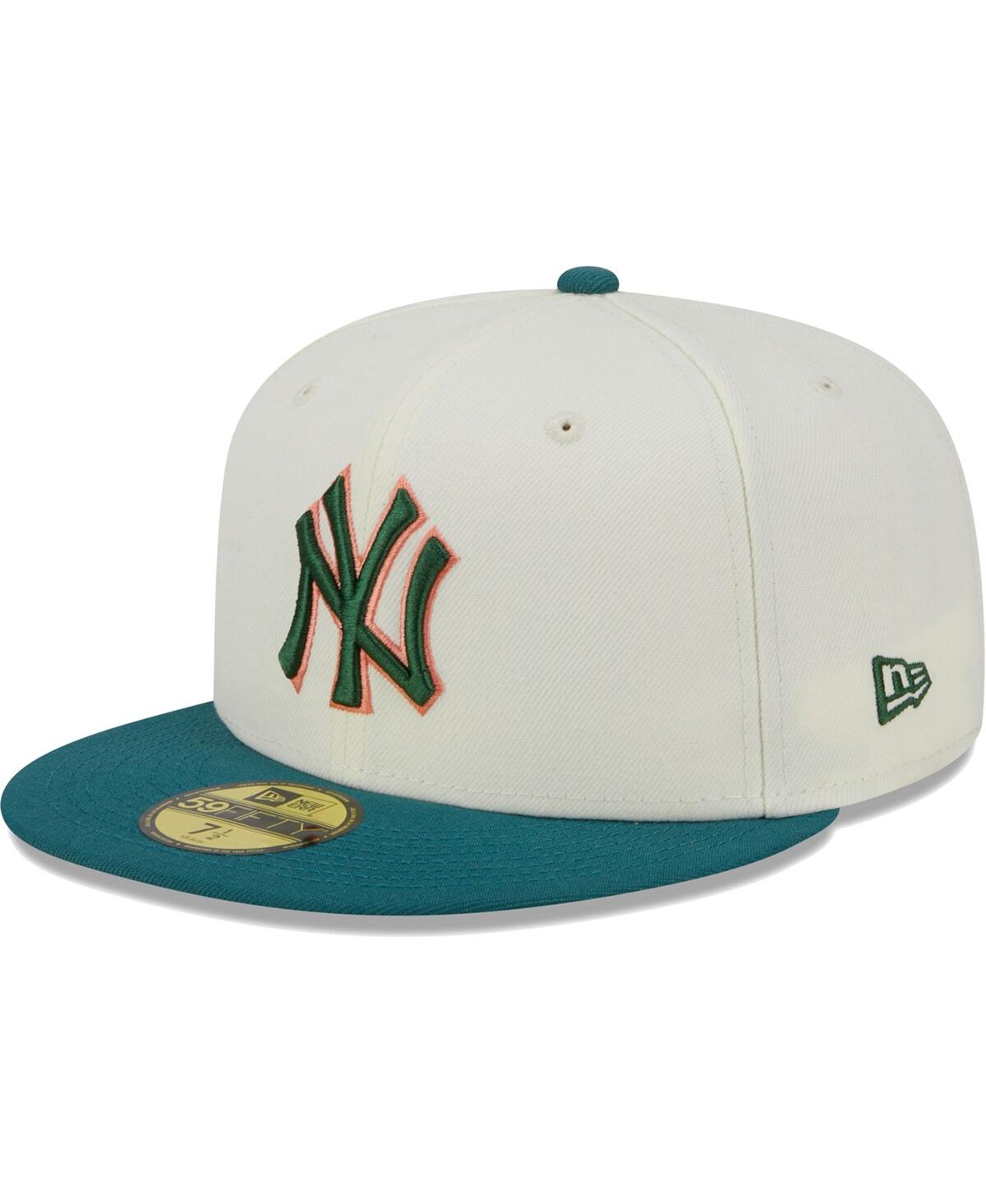 New Era Cream New York Yankees Chrome Evergreen 59fifty Fitted Hat In Cream