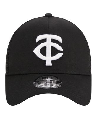 Men's Black Minnesota Twins A-Frame 9FORTY Trucker Adjustable Hat