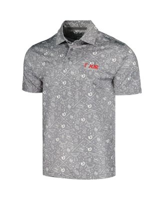 Men's Gray TOUR Championship Printed Polo Shirt