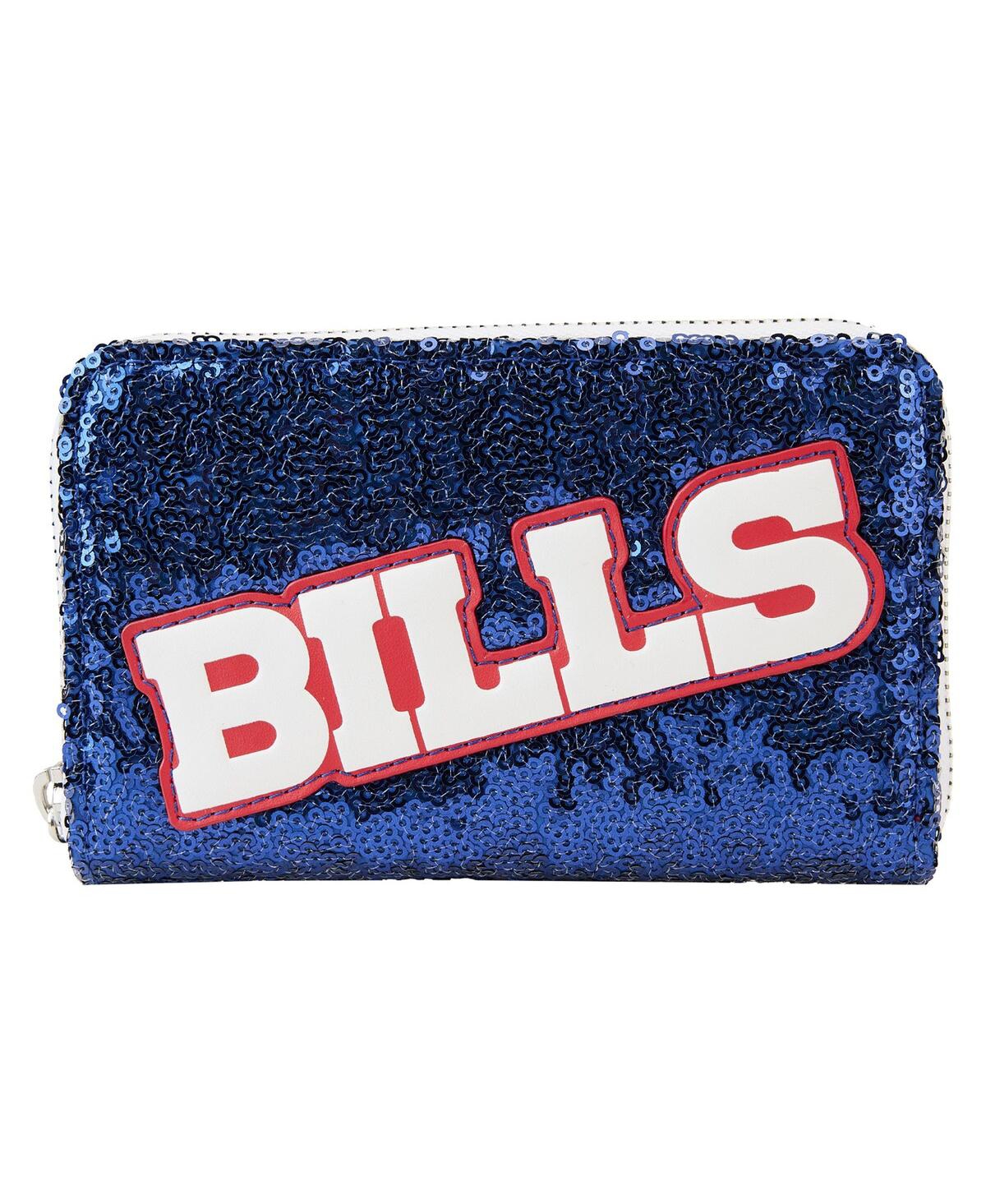 Women's Loungefly Buffalo Bills Sequin Zip-Around Wallet - Blue