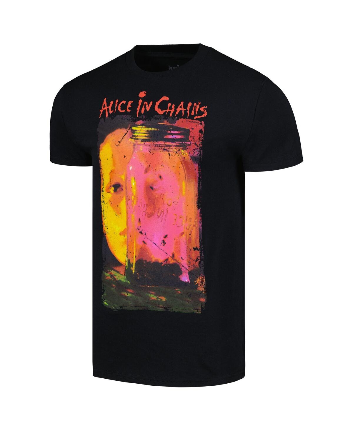Shop Manhead Merch Men's Black Alice In Chains Jar Of Flies T-shirt