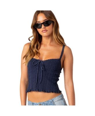 Women's Lacey Knit Tank Top